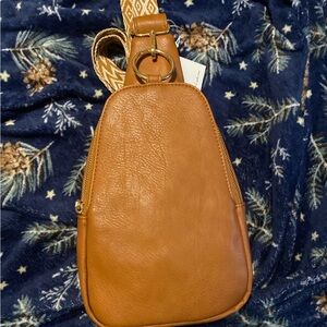 Moda Luxe Brown Crossbody Bag